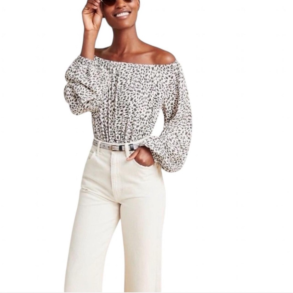 Leopard Print Off-Shoulder Top